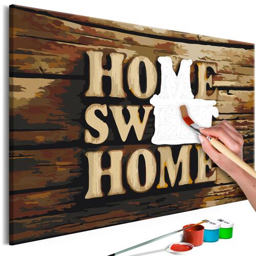 Mal selv billede - Wooden Home 60 x 40 cm