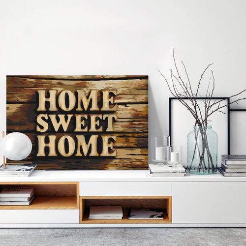Mal selv billede - Wooden Home 60 x 40 cm