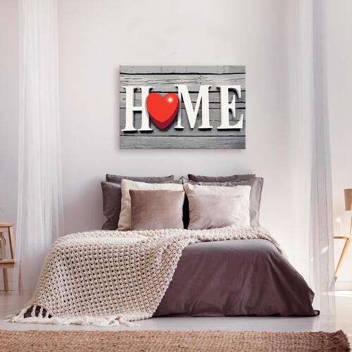 Mal selv billede - Home with Red Heart 60 x 40 cm