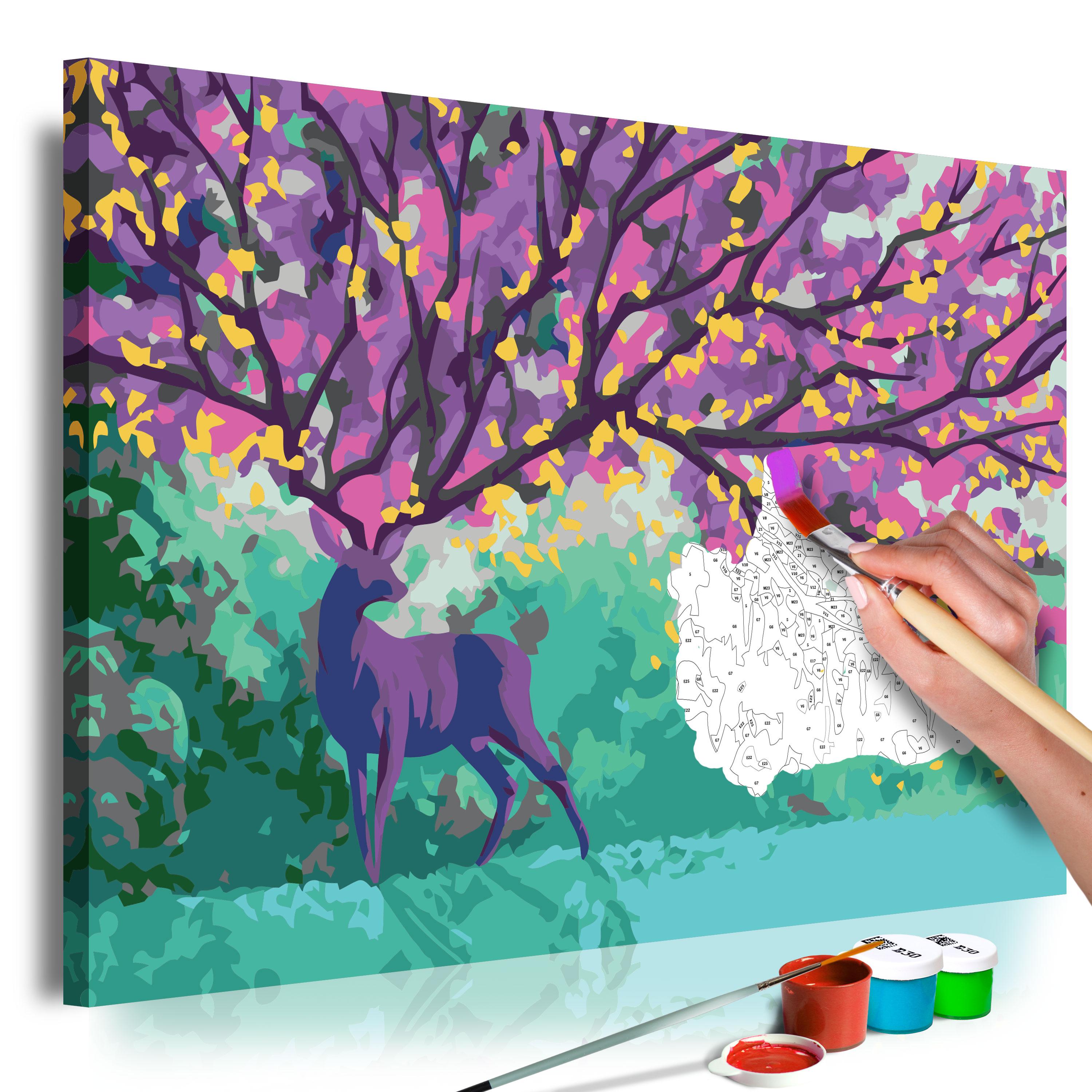 Mal selv billede - Purple Deer 60 x 40 cm