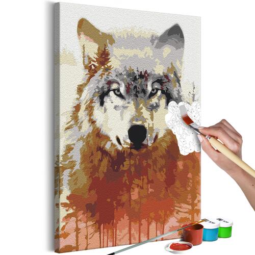 Mal selv billede - Wolf and Forest 40 x 60 cm