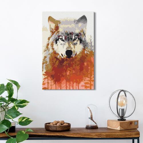 Mal selv billede - Wolf and Forest 40 x 60 cm