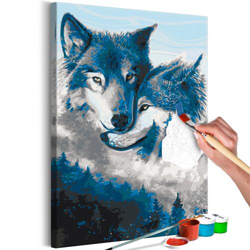Mal selv billede - Wolves in Love 40 x 60 cm