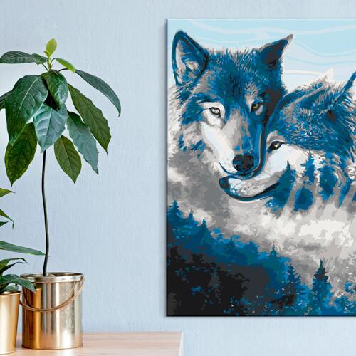 Mal selv billede - Wolves in Love 40 x 60 cm