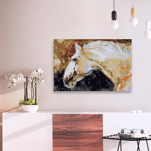 Mal selv billede - White Horse 60 x 40 cm