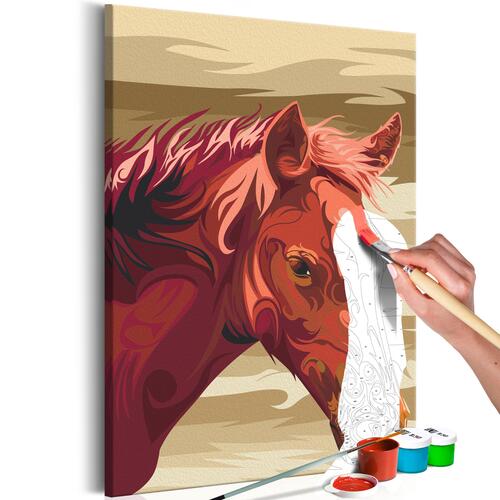 Mal selv billede - Brown Horse 40 x 60 cm