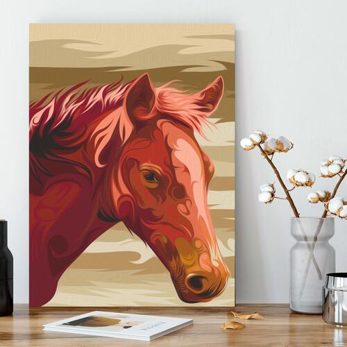 Mal selv billede - Brown Horse 40 x 60 cm