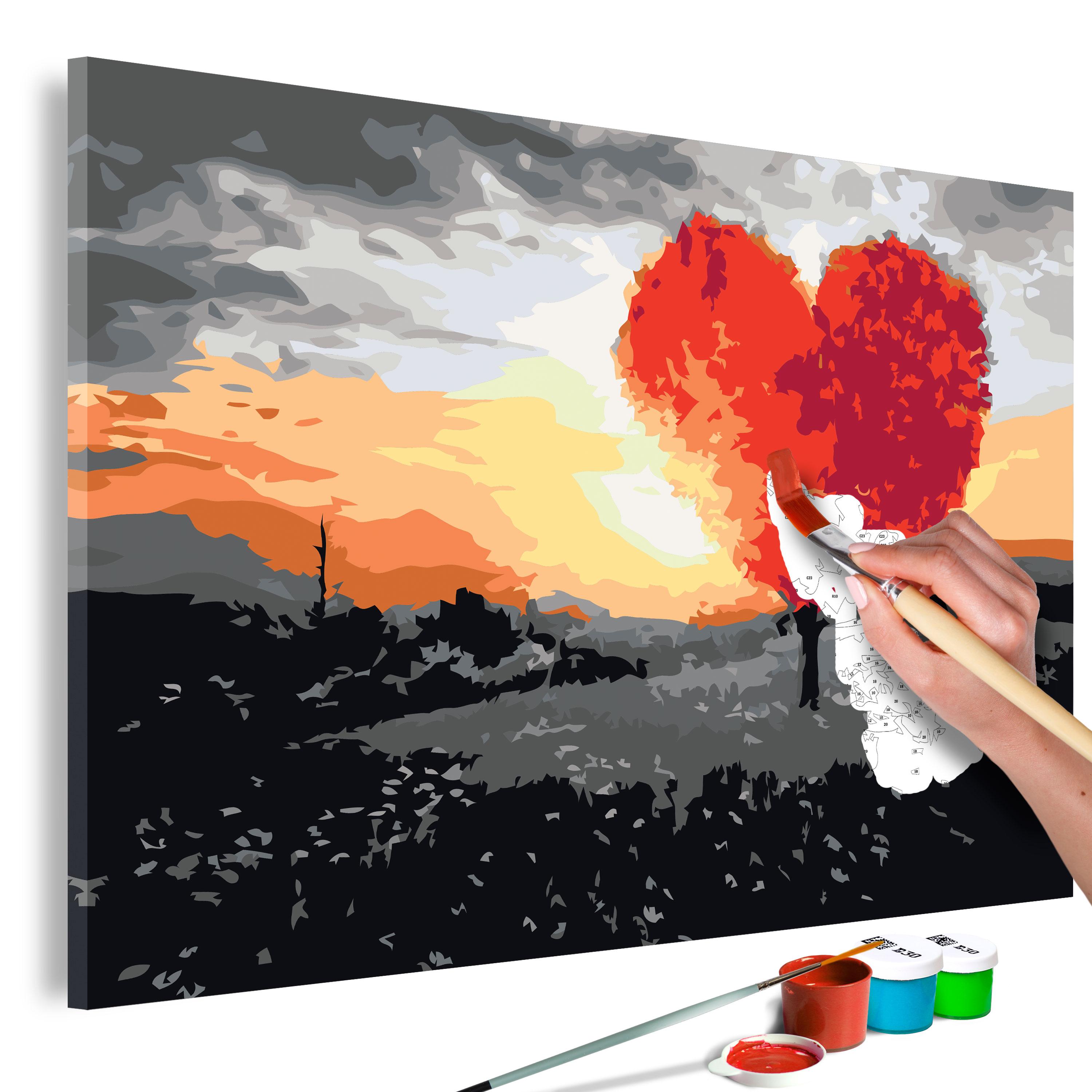 Mal selv billede - Heart-Shaped Tree (Sunrise) 60 x 40 cm