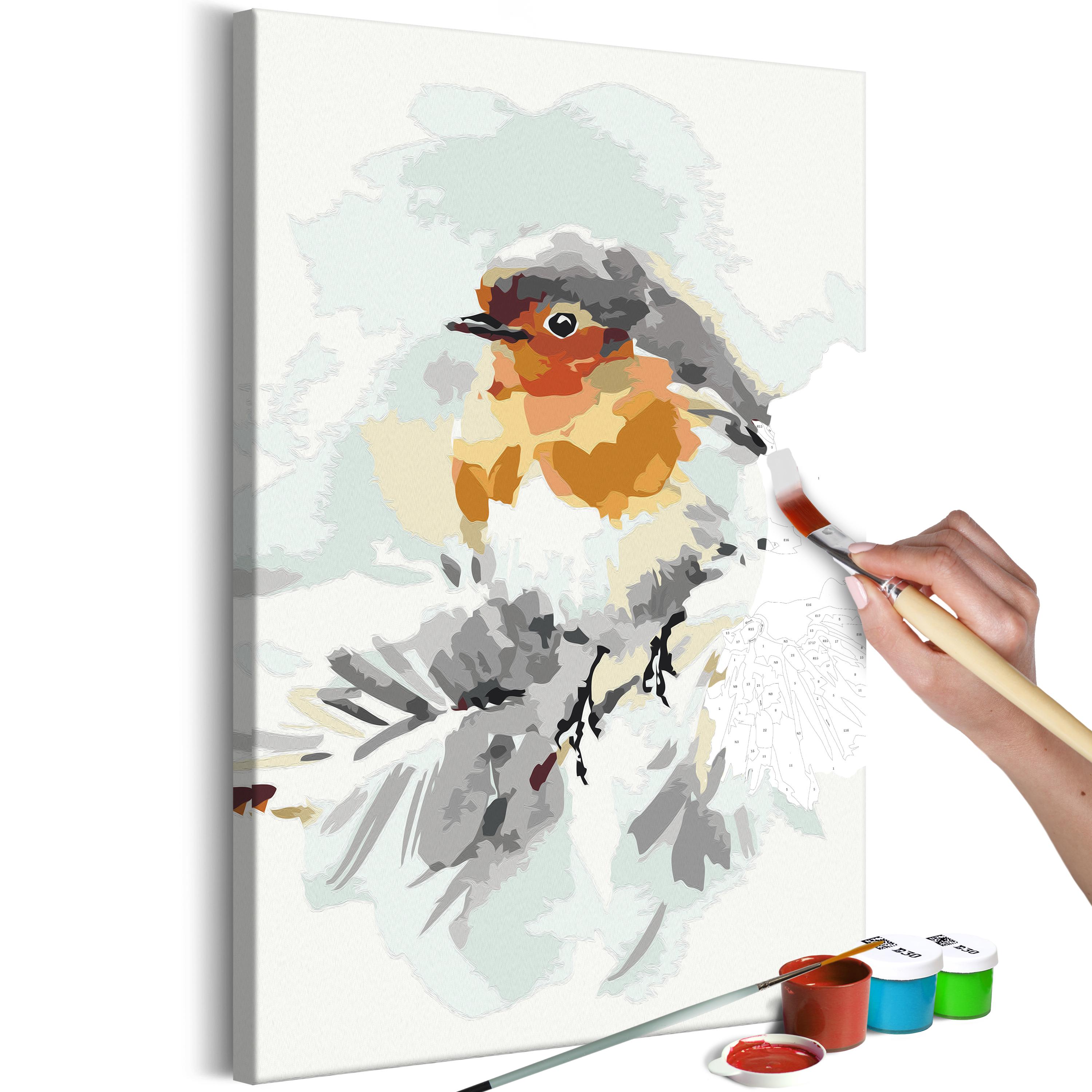 Mal selv billede - Bird on the Christmas Tree 40 x 60 cm