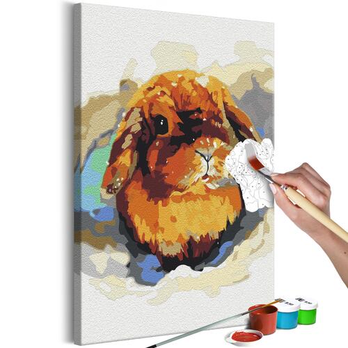 Mal selv billede - Bunny in the Snow 40 x 60 cm