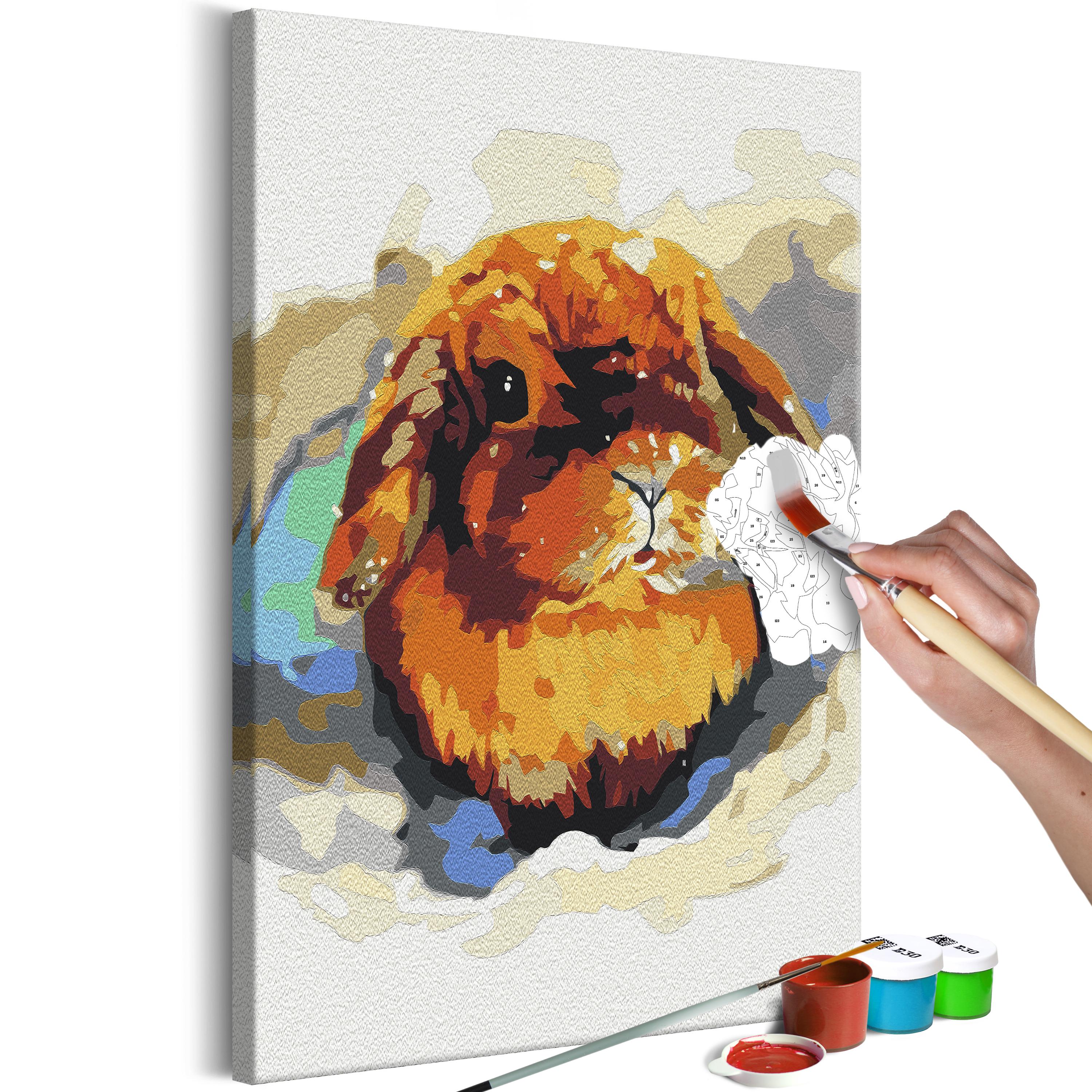Mal selv billede - Bunny in the Snow 40 x 60 cm