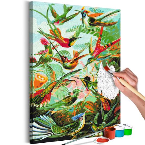 Mal selv billede - Hummingbird Family 40 x 60 cm