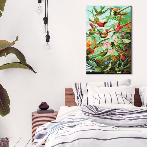 Mal selv billede - Hummingbird Family 40 x 60 cm