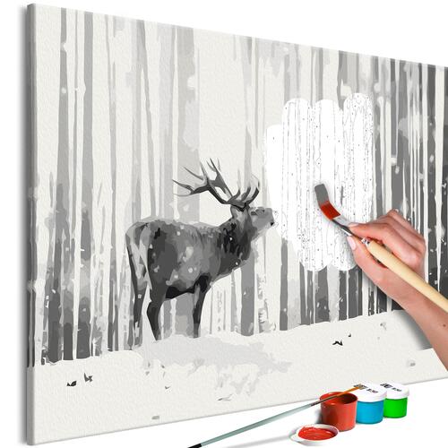 Mal selv billede - Deer in the Snow 60 x 40 cm