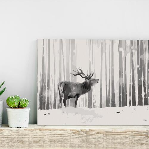 Mal selv billede - Deer in the Snow 60 x 40 cm