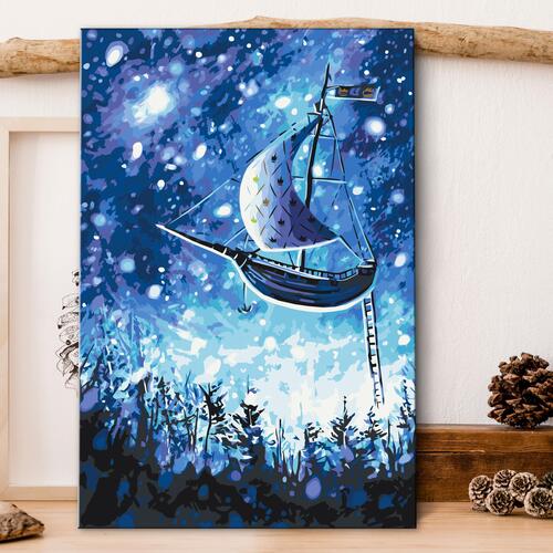 Mal selv billede - Flying Ship 40 x 60 cm