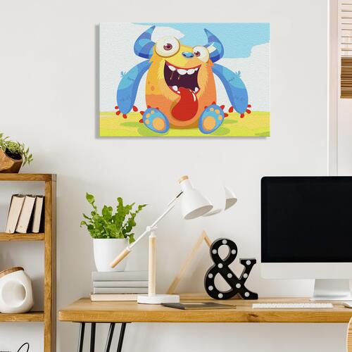 Mal selv billede - Cute Monster 60 x 40 cm