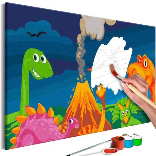 Mal selv billede - Dinosaur World 60 x 40 cm