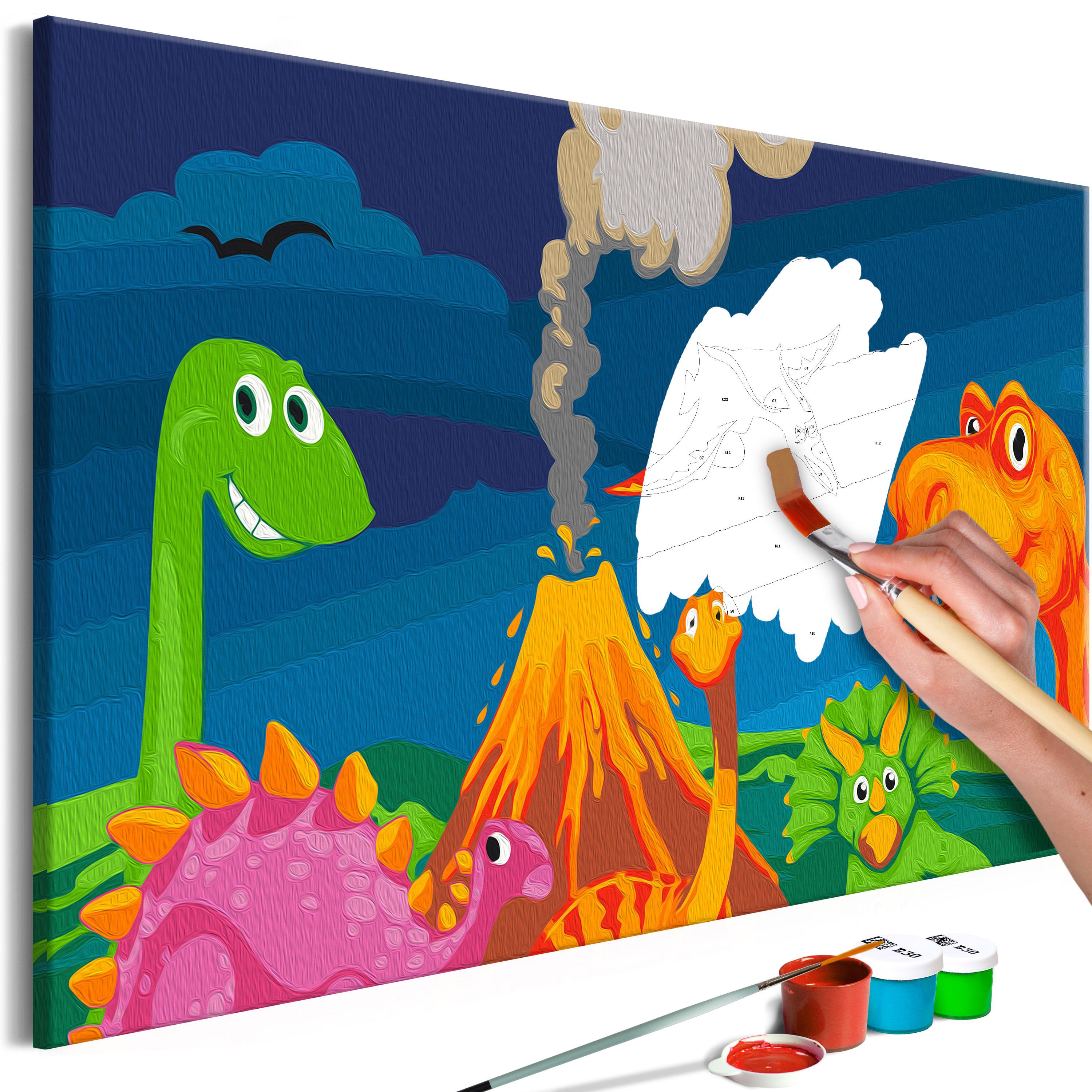 Mal selv billede - Dinosaur World 60 x 40 cm