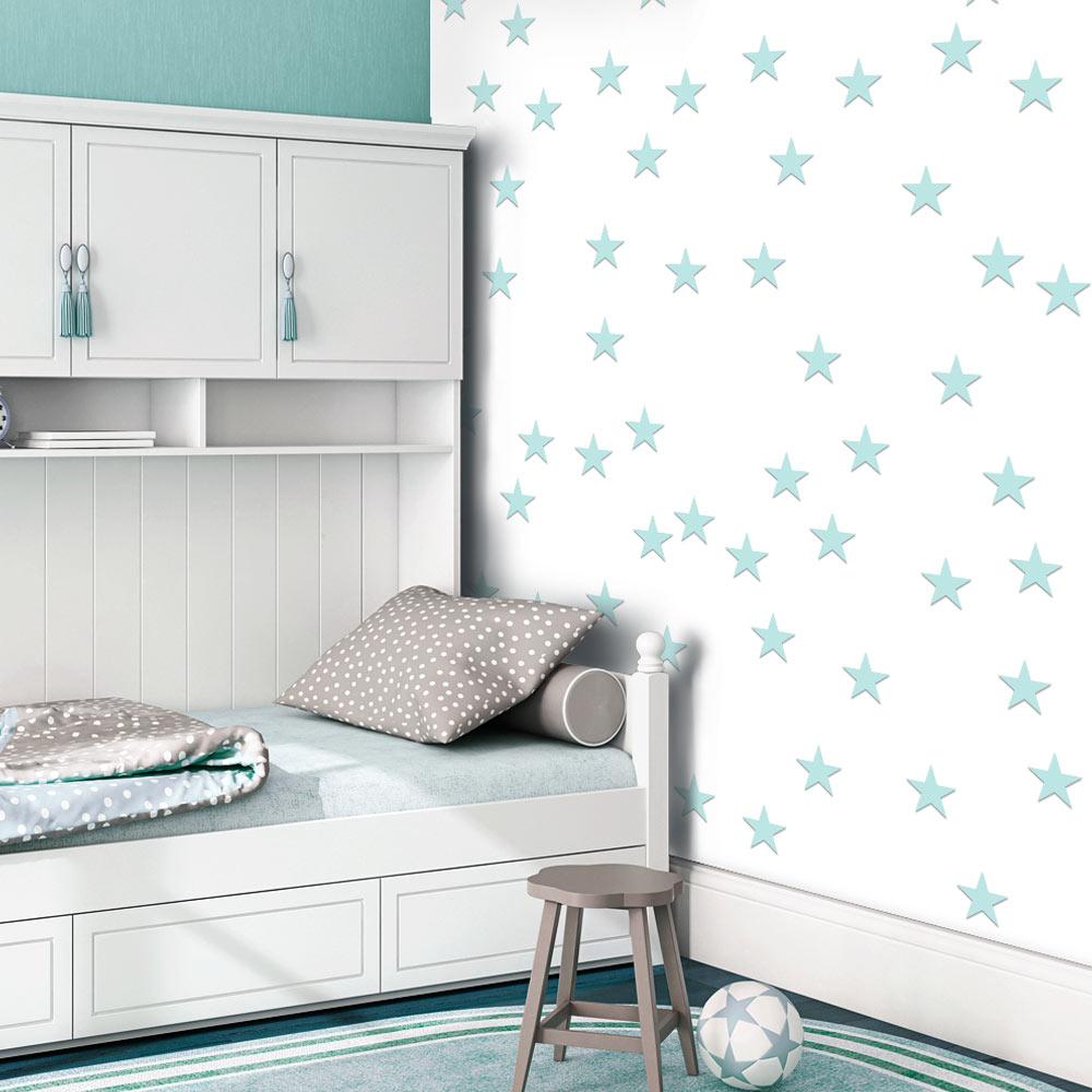 Tapet - Stars - Aquamarine 50 x 1000 cm