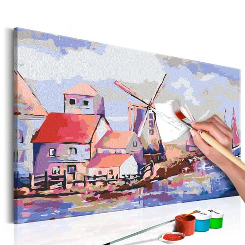 Mal selv billede - Windmills (Landscape) 60 x 40 cm