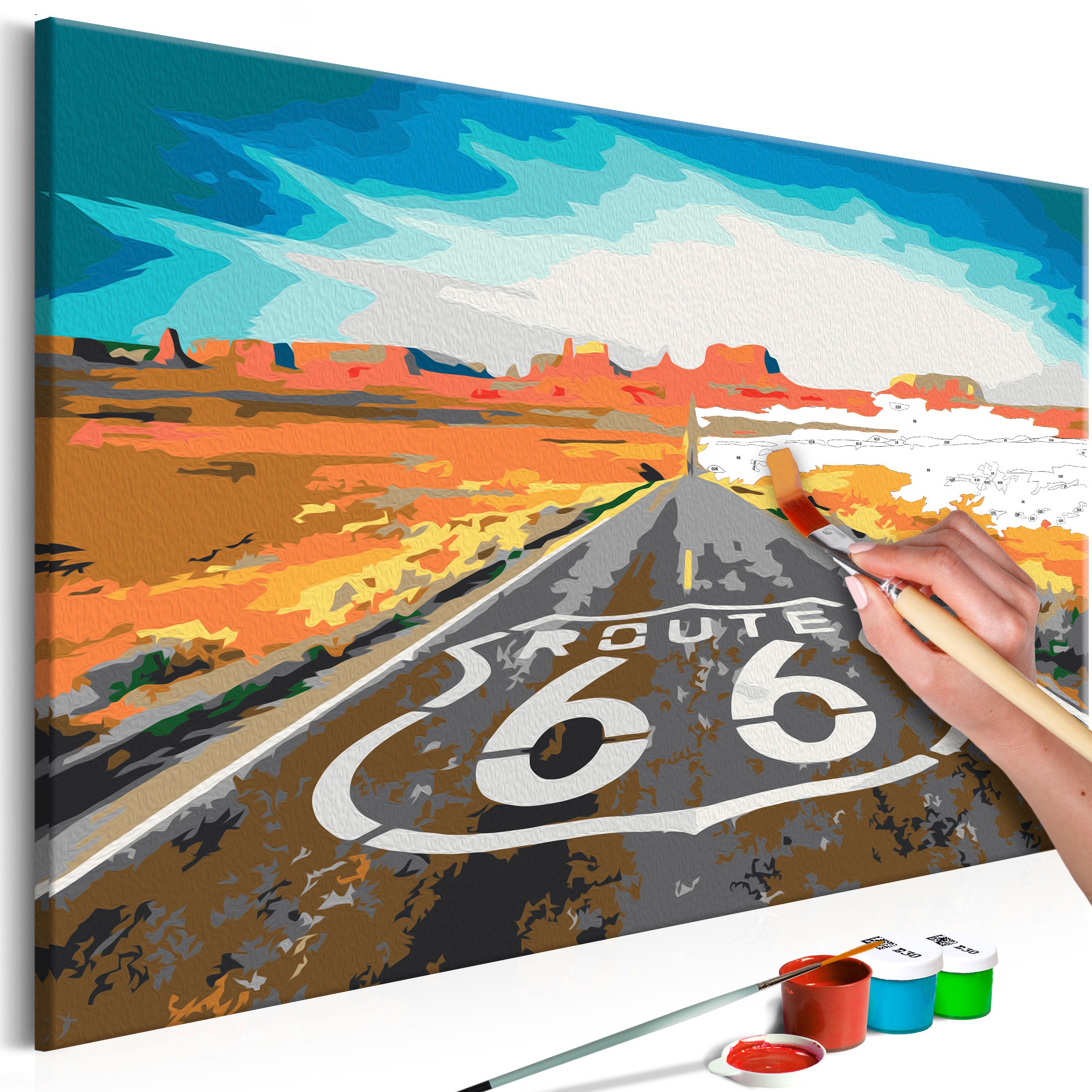 Mal selv billede - Route 66 60 x 40 cm