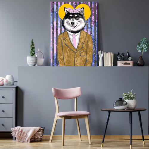 Mal selv billede - Dog in Suit 40 x 60 cm