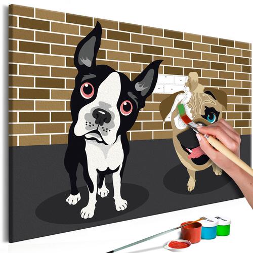 Mal selv billede - Cute Dogs 60 x 40 cm