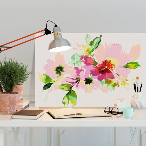 Mal selv billede - Colourful Flowers 60 x 40 cm