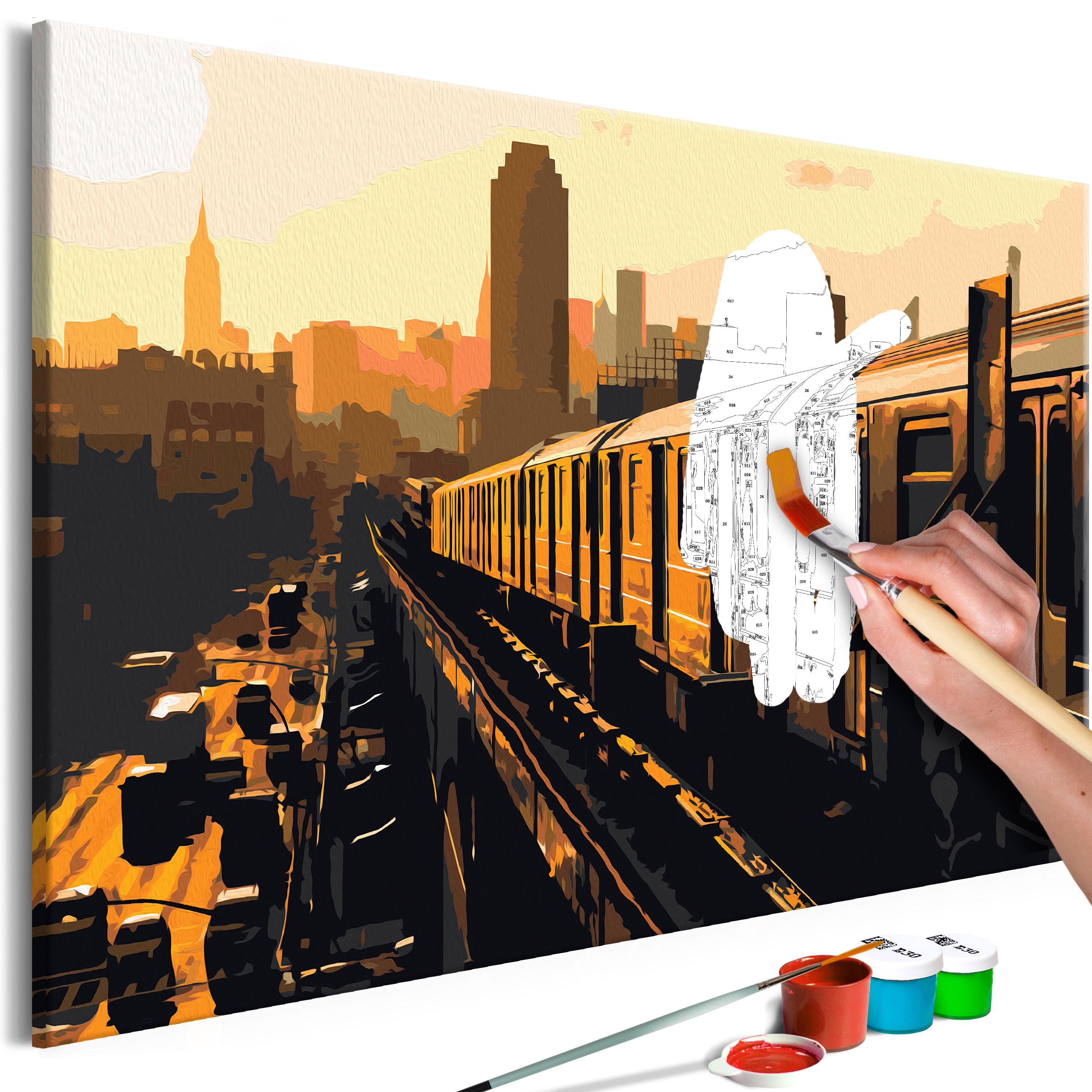 Mal selv billede - New York Subway 60 x 40 cm