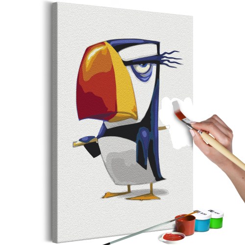Mal selv billede - Grumpy Penguin 40 x 60 cm