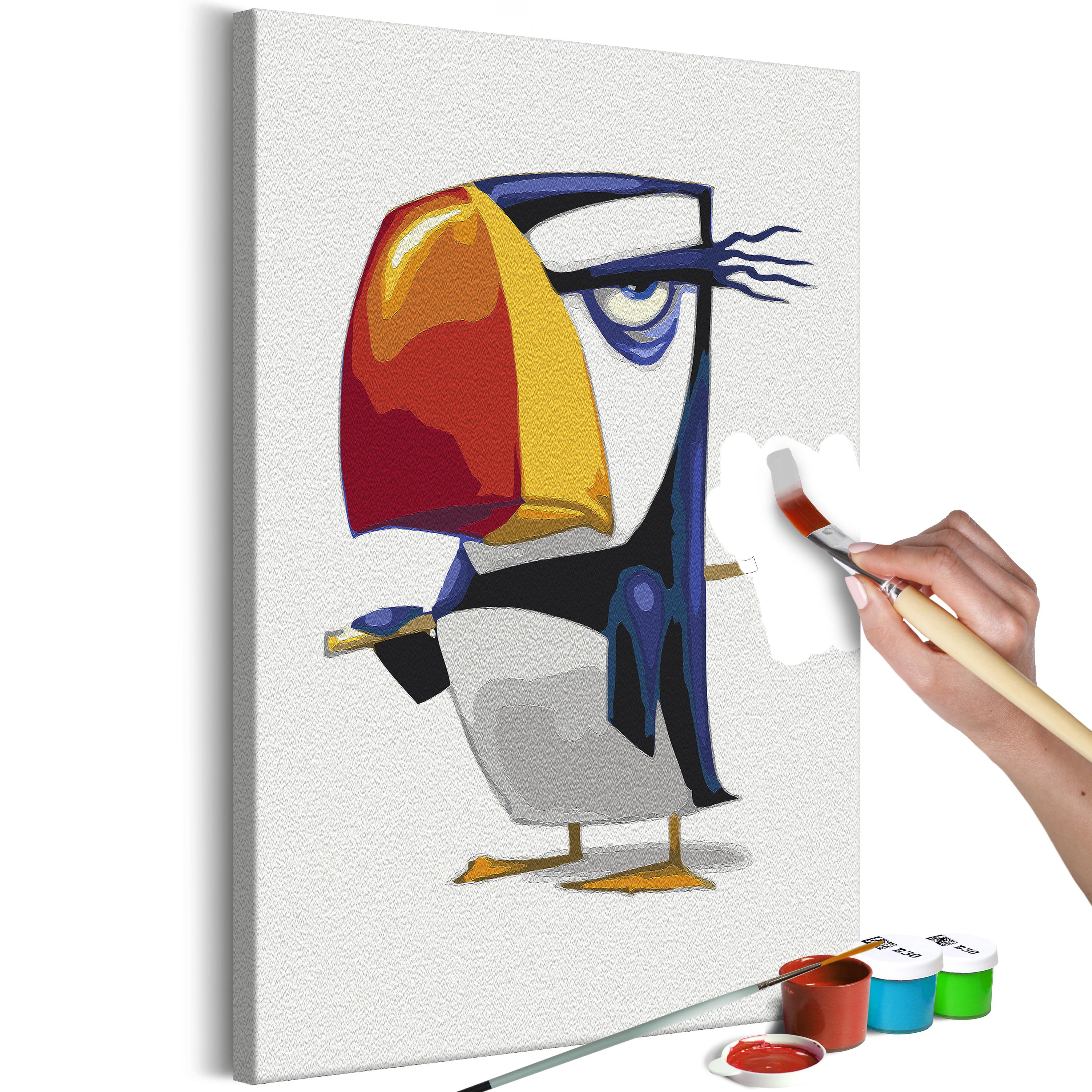 Mal selv billede - Grumpy Penguin 40 x 60 cm