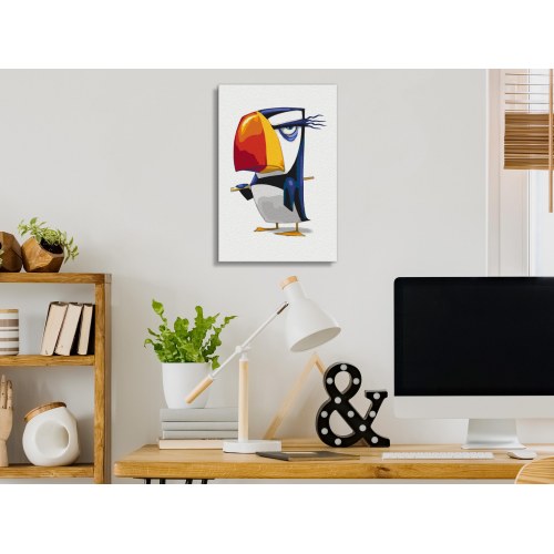 Mal selv billede - Grumpy Penguin 40 x 60 cm