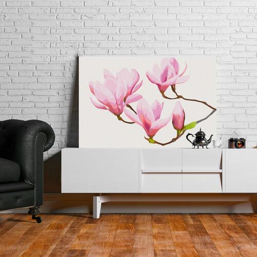 Mal selv billede - Floral Twig 60 x 40 cm
