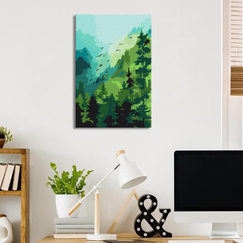 Mal selv billede - Forest and Birds 40 x 60 cm