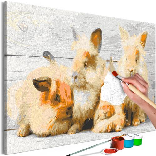 Mal selv billede - Four Bunnies 60 x 40 cm
