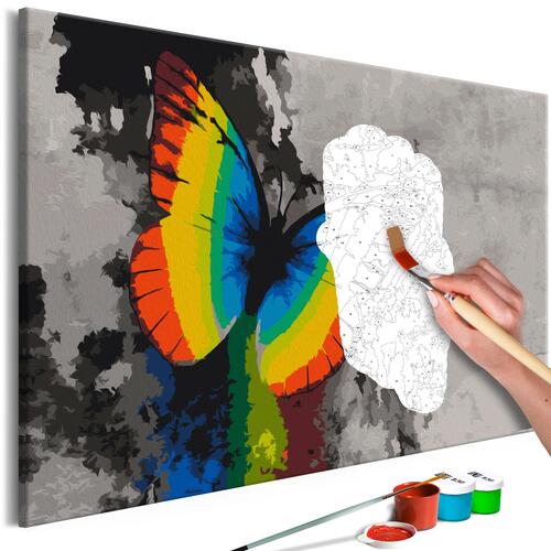 Mal selv billede - Colourful Butterfly 60 x 40 cm