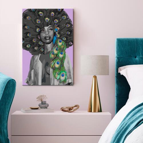 Mal selv billede - Peacock Woman 40 x 60 cm