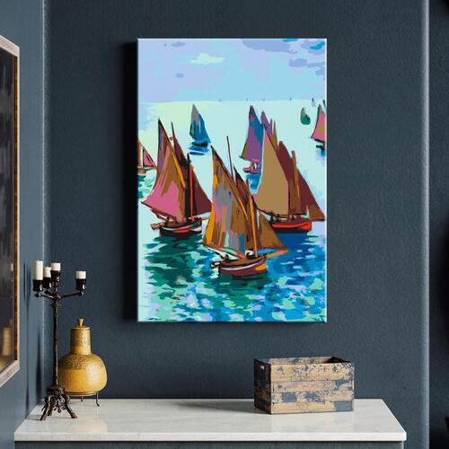 Mal selv billede - Claude Monet: Fishing Boats 40 x 60 cm