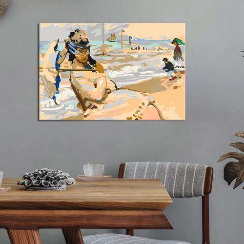 Mal selv billede - Claude Monet: Camille on the Beach at Trouville 60 x 40 cm