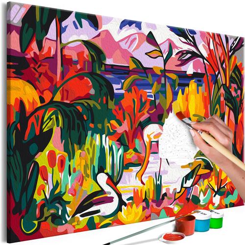 Mal selv billede - Jean Metzinger: Paysage coloré aux oiseaux aquatiques 60 x 40 cm
