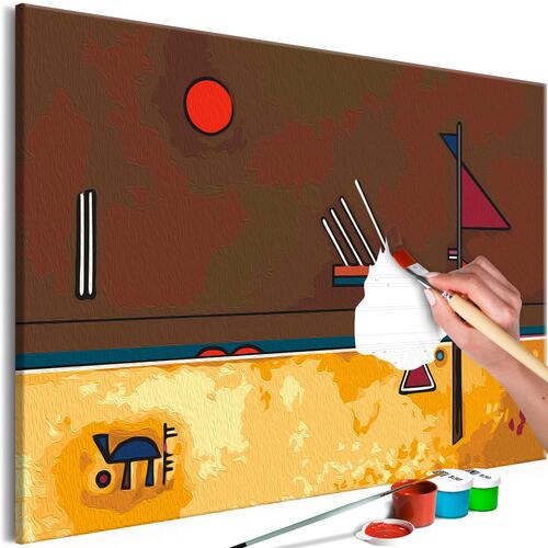 Mal selv billede - Vasily Kandinsky: Brownish 60 x 40 cm