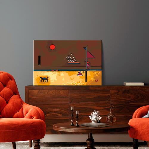 Mal selv billede - Vasily Kandinsky: Brownish 60 x 40 cm