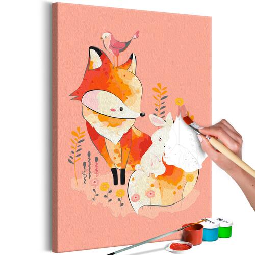 Mal selv billede - Fox and Rabbit 40 x 60 cm