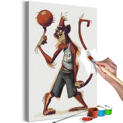 Mal selv billede - Monkey Basketball Player 40 x 60 cm