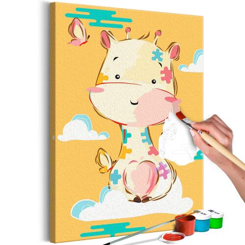 Mal selv billede - Funny Giraffe 40 x 60 cm