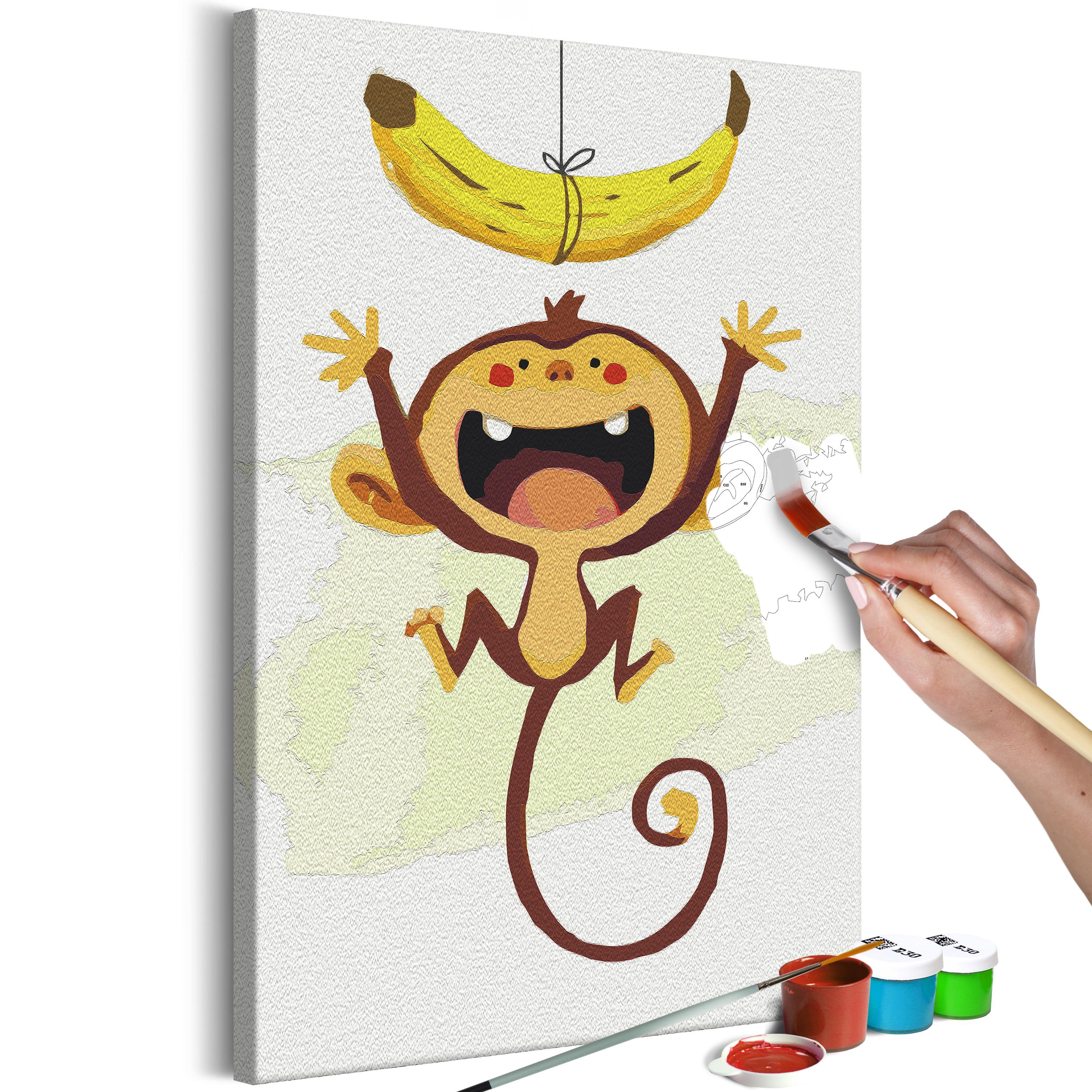Mal selv billede - Hungry Monkey 40 x 60 cm