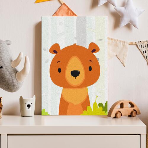 Mal selv billede - Teddy Bear in the Forest 40 x 60 cm
