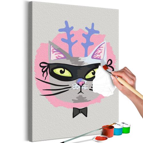 Mal selv billede - Cat With Horns 40 x 60 cm