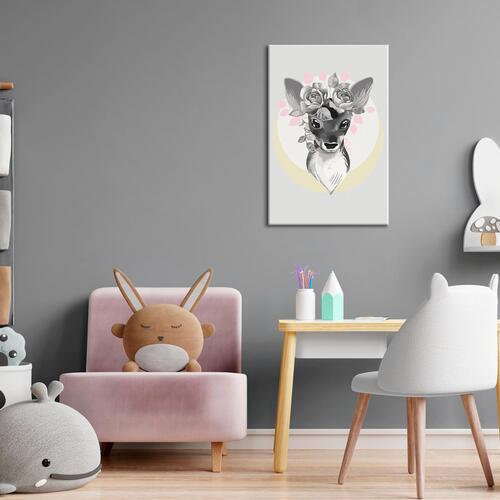 Mal selv billede - Doe with Flowers 40 x 60 cm